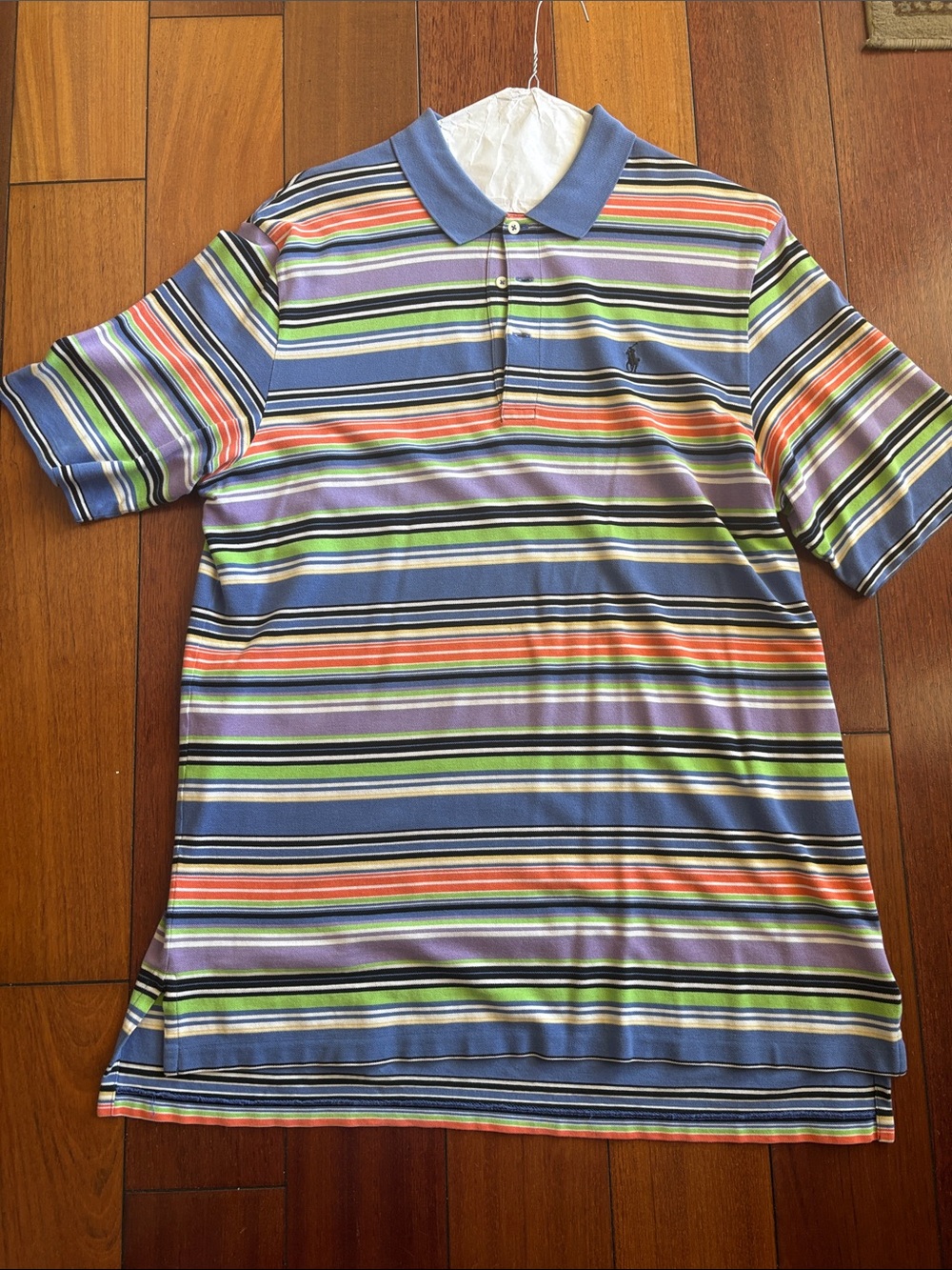 Polo by Ralph Lauren Multicolor Striped Polo Shirt - Blue Collar